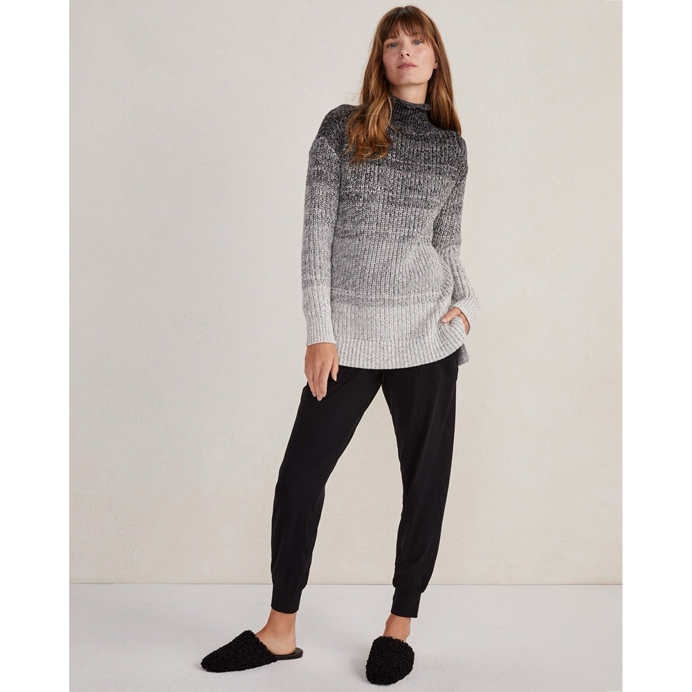 Haven Well Within Cotton Ombre Roll Neck Sweater Chunky Knit Sz M Tunic - Picture 2 of 7